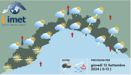 Meteo, instabilità in aumento: in mattinata temporali sul centro levante e venti forti