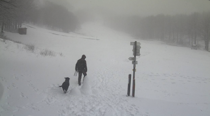 La prima neve del 2024, rispunta anche il pupazzo…del belino