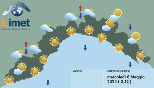 Meteo, cielo sereno su tutta la fascia costiera della Liguria