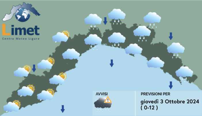 Meteo, ancora rovesci sparsi e aria fredda sulla Liguria