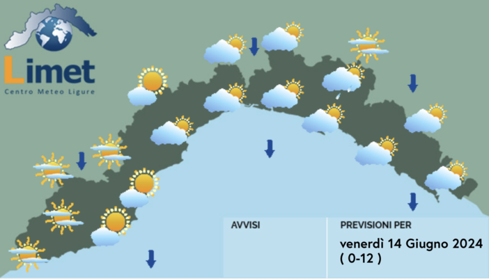 Meteo, già dal mattino aumento della nuvolosità sulla Liguria