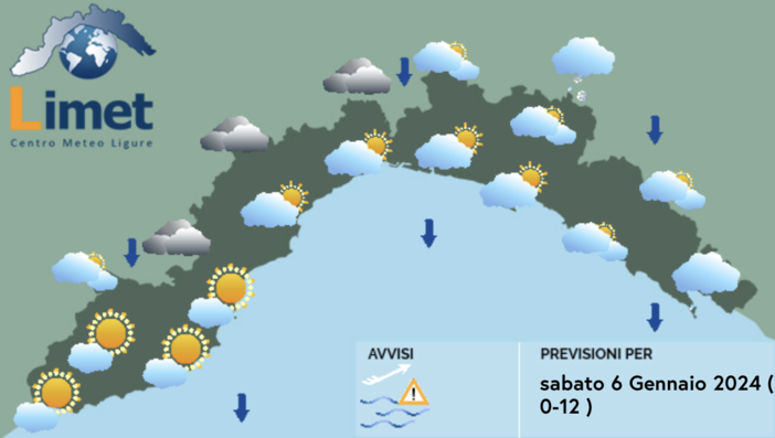 Meteo, ancora nuvole sulla Liguria e graduale calo delle temperature