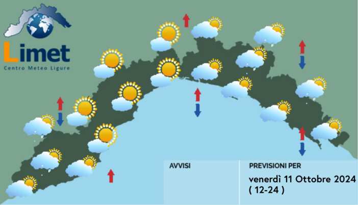 Meteo, si allontana la perturbazione che ha interessato la Liguria ma non si escludono piovaschi