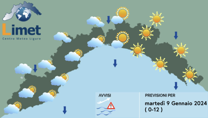 Meteo, sulla Liguria tempo stabile ma temperature in calo