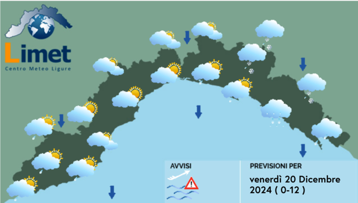 Meteo, al mattino attese piogge diffuse e forti raffiche di vento