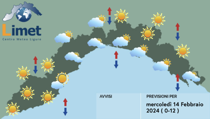 Meteo, sole sulla Liguria e temperature sopra la media del periodo