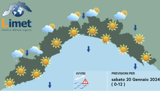 Meteo, in arrivo in Liguria vento forte e freddo