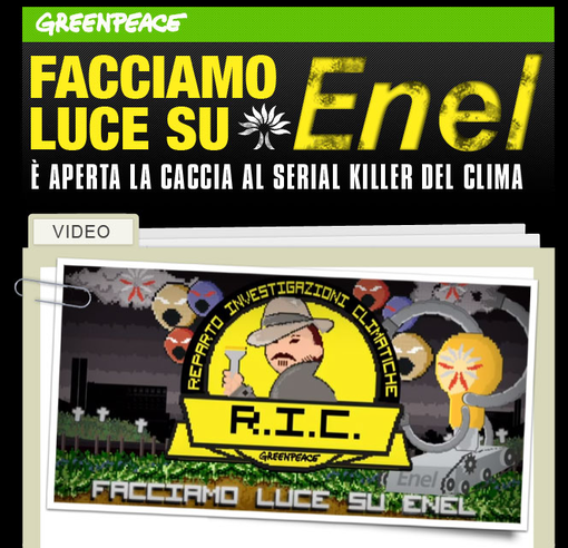 Greenpeace: facciamo luce su Enel (e su chi ne fa le veci, aggiungiamo)