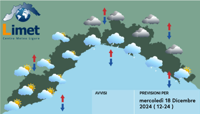 Meteo, al mattino possibili deboli piovaschi