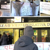 Staglieno, un presidio  dei comitati davanti al consiglio regionale: “Stop al forno crematorio” (Video)