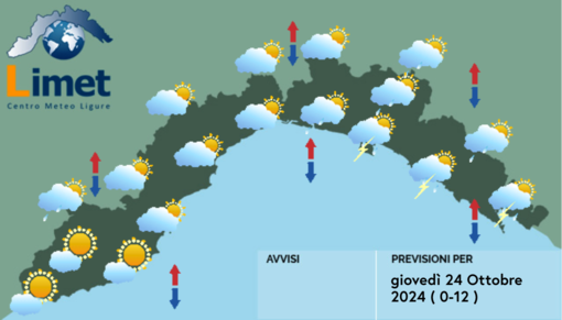 Meteo, al mattino precipitazioni a carattere di rovescio temporalesco