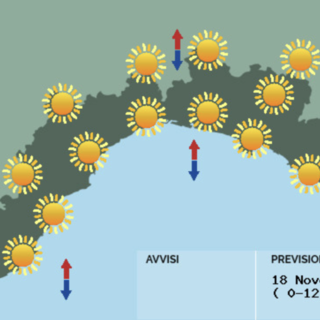 Meteo, giornata soleggiata su tutta la Liguria