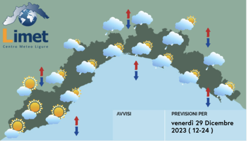 Meteo, proseguono cielo coperto e piogge su tutta la Liguria