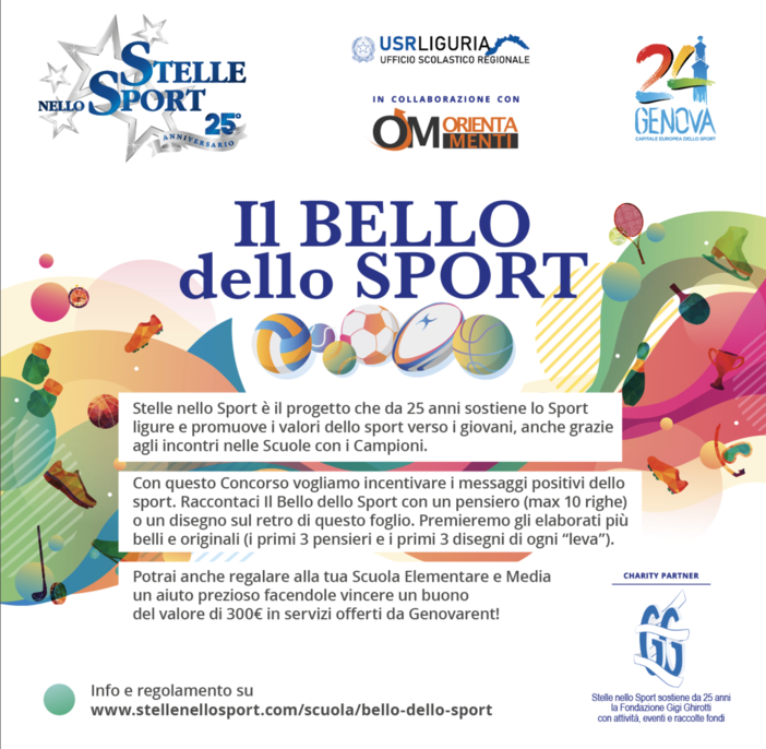 &quot;Il Bello dello Sport&quot;: aperte le iscrizioni 2024 del concorso dedicato alle scuole