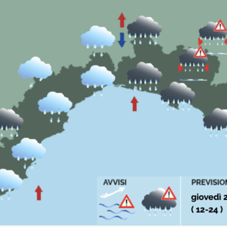 Meteo, dalle 6 è di nuovo allerta sulla Liguria: piogge e venti di burrasca