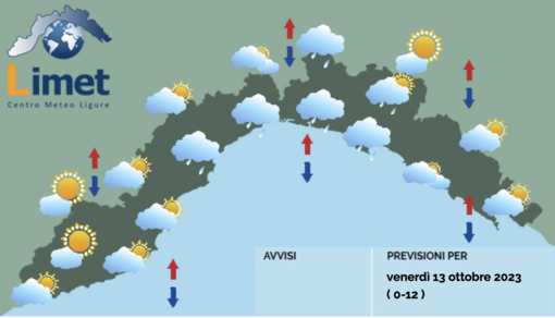 Meteo, in arrivo deboli perturbazioni che interesseranno la Liguria anche nel fine settimana