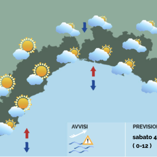 Meteo in Liguria, mattinata soleggiata ma nel pomeriggio arriva la pioggia