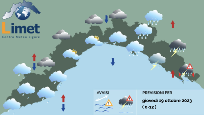 Meteo, ancora piogge e temporali intensi sulla Liguria