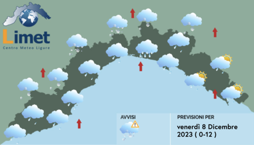 Meteo, nevicate fino ai 400 metri su savonese e genovese