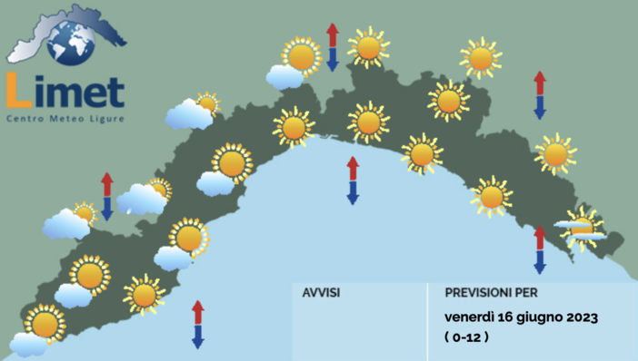 Meteo, giornata soleggiata con un po' di instabilità nelle zone interne nel pomeriggio