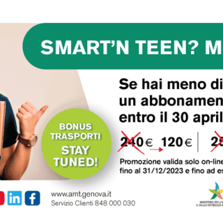 Al via la campagna Smart’n Teen: per gli under 19 l’abbonamento annuale AMT costa la metà