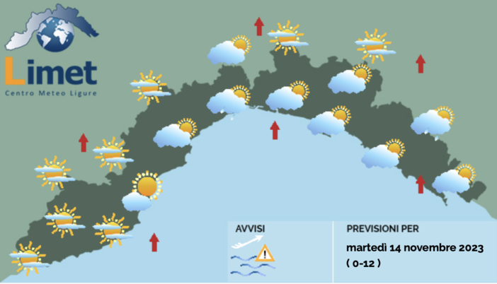 Meteo, nuvolosità irregolare sul centro-levante con possibili piovaschi associati