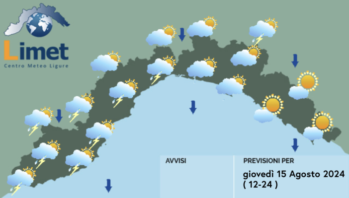 Meteo, Ferragosto bagnato in Liguria