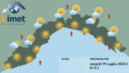 Meteo, bel tempo in tutta Liguria. Temperature in lieve ed ulteriore aumento