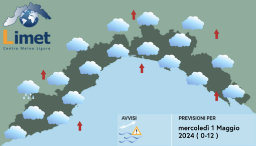 Meteo, primo maggio bagnato sulla Liguria