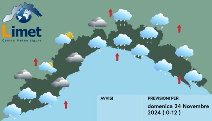 Meteo, molta nuvolosità con piogge sparse