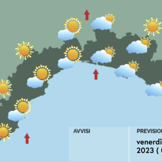 Meteo, nubi basse soprattutto lungo le coste liguri