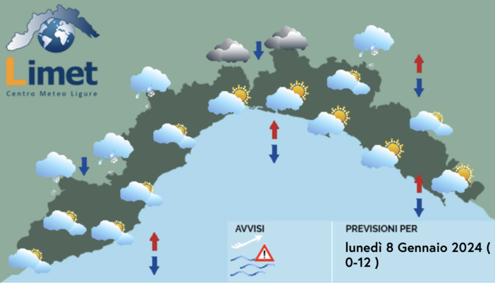 Meteo, arriva il freddo in Liguria. Nubi alternate a schiarite