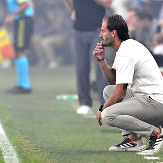 Mister Alberto Gilardino durante la sfida al Milan (foto Gabriele Siri)