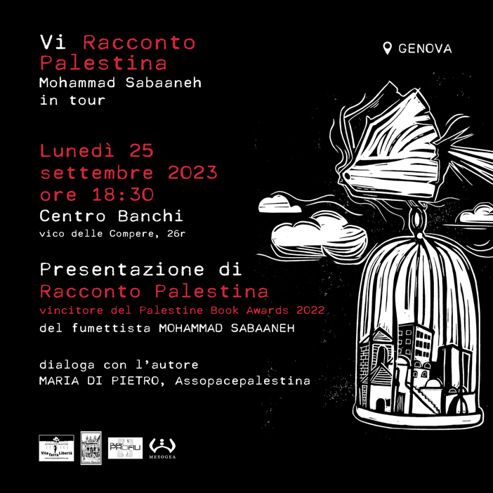 'Racconto Palestina', il 25 settembre la presentazione del libro a fumetti di Mohammad Sabaaneh