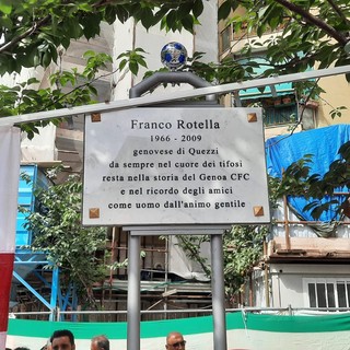 A Quezzi una targa per ricordare l'ex calciatore rossoblù Franco Rotella