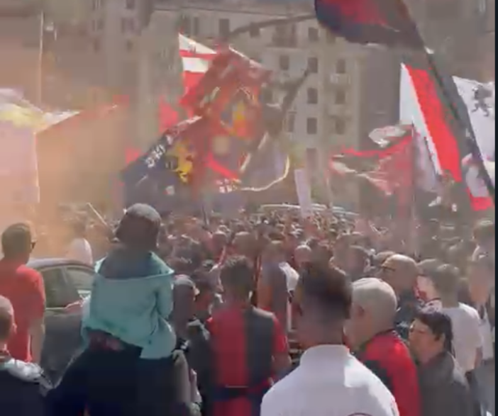 Genoa-Ascoli, traffico in tilt in zona Marassi (Video)