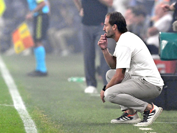 Mister Alberto Gilardino durante la sfida al Milan (foto Gabriele Siri)