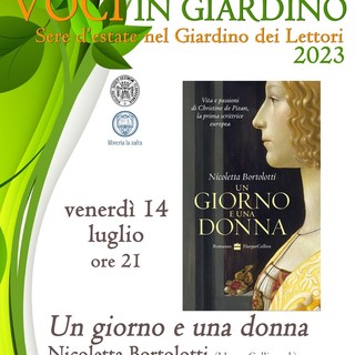 Voci in Giardino, venerdì appuntamento con la scrittrice Nicoletta Bortolotti