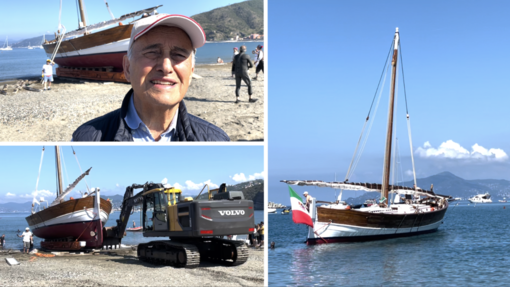 A Sestri Levante il varo del Leûdo, una delle ultime storiche imbarcazioni del Mediterraneo (Video)