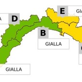 Maltempo in Liguria, allerta gialla da mezzanotte alle 14 di domani