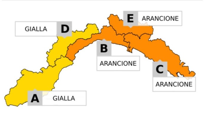 Meteo, nuova allerta emanata dall'Arpal: arancione dal levante savonese fino allo spezzino