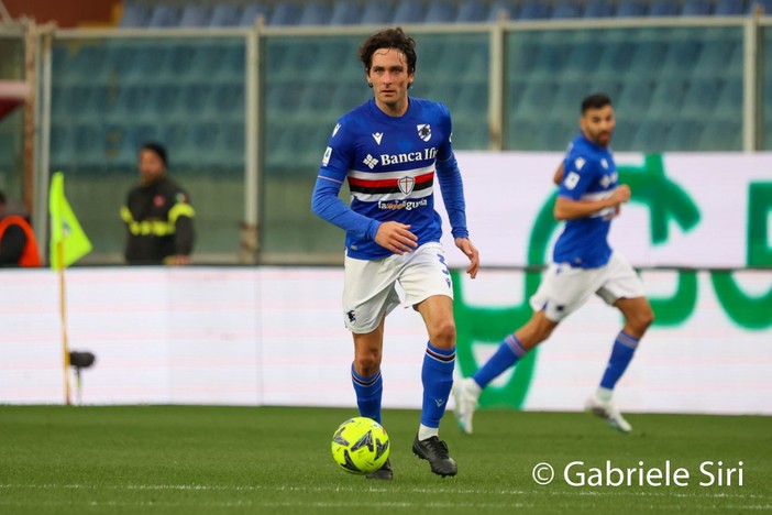 Augello, autore dell'assist per il gol del momentaneo 1-0