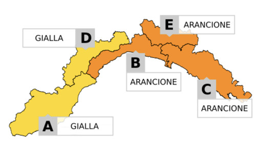 Maltempo in Liguria, da mezzanotte allerta arancione su centro e levante