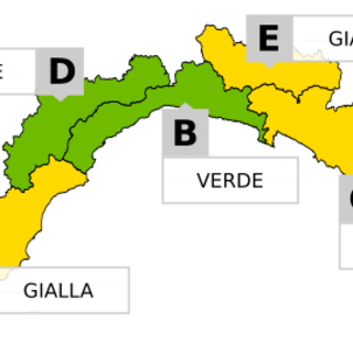 Maltempo, domani allerta gialla in Liguria. Escluse Genova e Savona