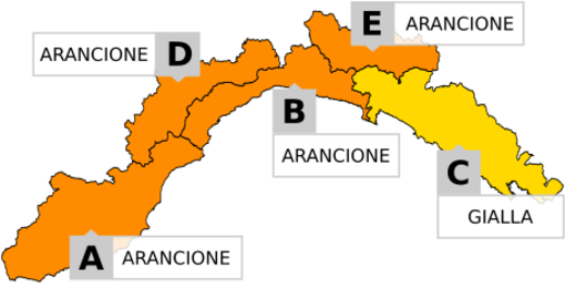 Allerta arancione in Liguria: nuovo bollettino meteo