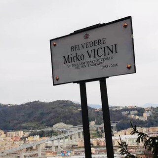 Ponte Morandi, il belvedere Valpolcevera intitolato a Mirko Vicini