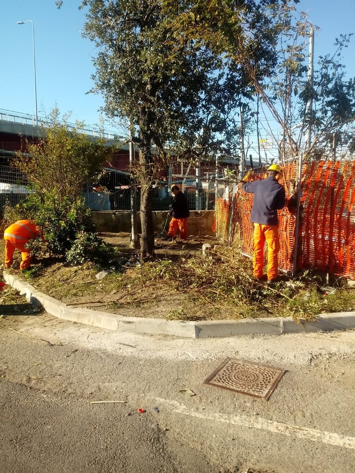 Bonifiche in corso in zona Fiumara