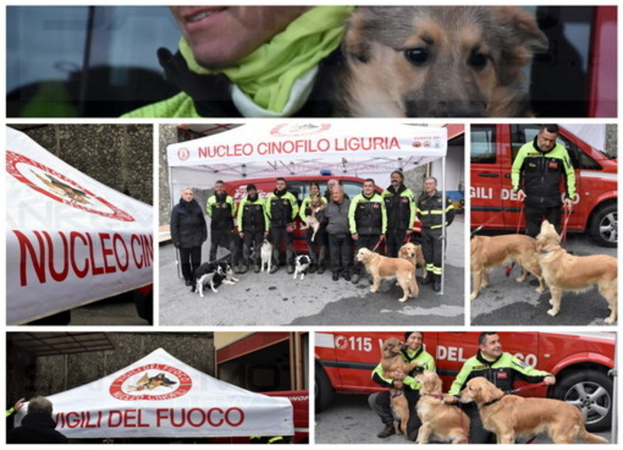 Consegnato dal comitato 'Circuito di Ospedaletti' ai Vigili del Fuoco cinofili della nostra regione un gazebo