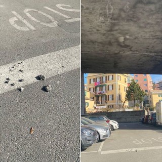 Sturla, piovono calcinacci dal ponte: &quot;Attenzione in piazza Cadevilla&quot;