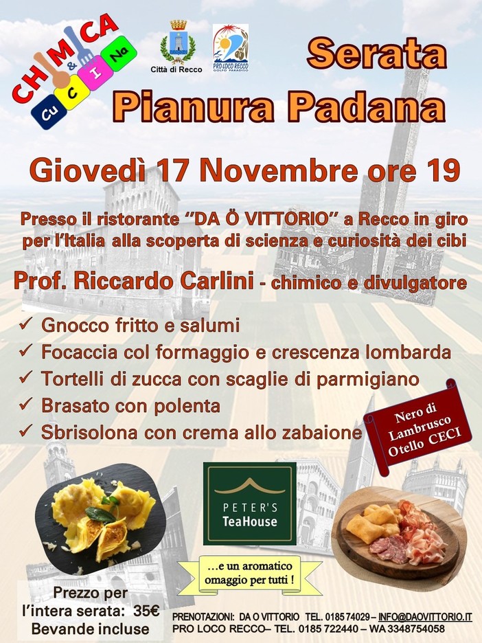 Torna &quot;Chimica &amp; Cucina&quot;: al ristorante “Da Ö Vittorio” appuntamento con i piatti della pianura Padana